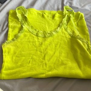 Yellow lace detail cami Sz Small